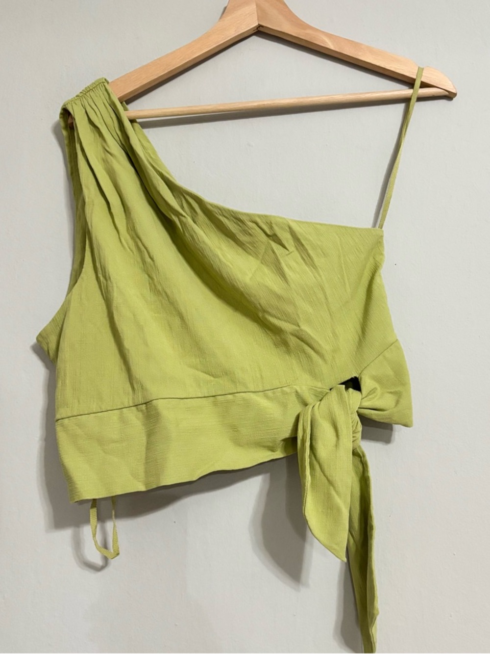 Free People Off the Shoulder One Sided Knot Tie Blouse